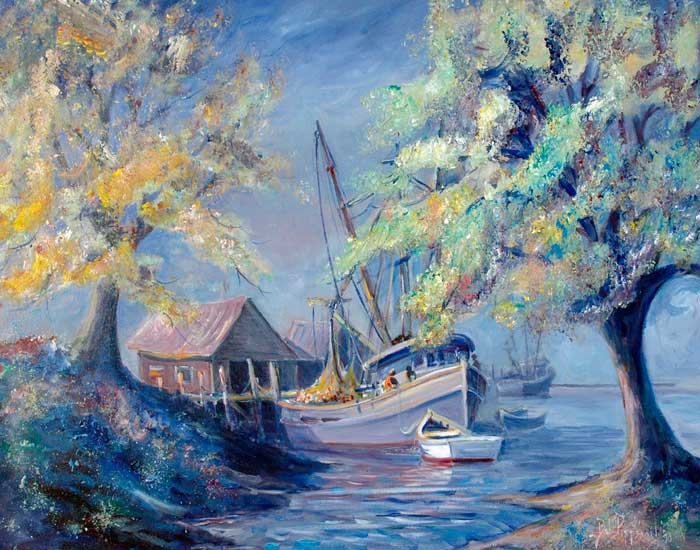 Shrimp Boat at Harbor on the Neuse River near Oriental NC