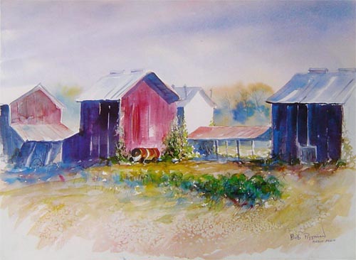 Bob Pittman Art - Painting, Watercolor, Oil, acrylic, Eastern NC, North Carolina, rural landscapes, Barns, tobacco, Fine Art Prints.
