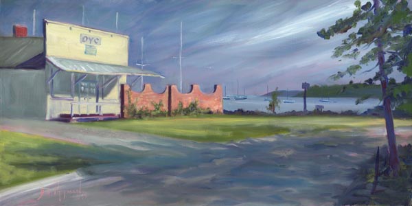 View from Oriental Harbor - oil on canvas